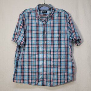 735. Chaps Button Up Shirt Multicolored Sz kids XXL